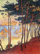 saint tropez sails and pines Sweden oil painting artist